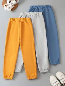 Chàng trai trẻ 3pcs Đồ họa Chữ cái Eo đàn hồi Quần thể thao - Nhiều màu - Xem 2