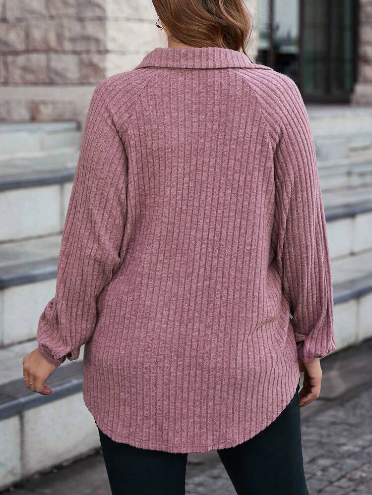 Plus Flap Pocket Raglan Sleeve Tee