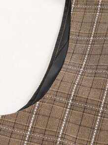 Manfinity Mode Men Plus 1pc Plaid Print Waistcoat - Multicolor - View 5