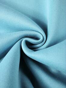 Manfinity Homme 男款寬鬆落肩帶風帽上衣,印有字母和棕櫚樹圖案 - 藍色 - 查看 4