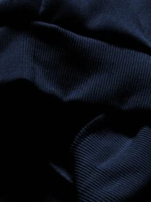 Aesthetic Post--Men Letter Graphic Contrast Collar Drop Shoulder Sweatshirt - Multicolor - View 4