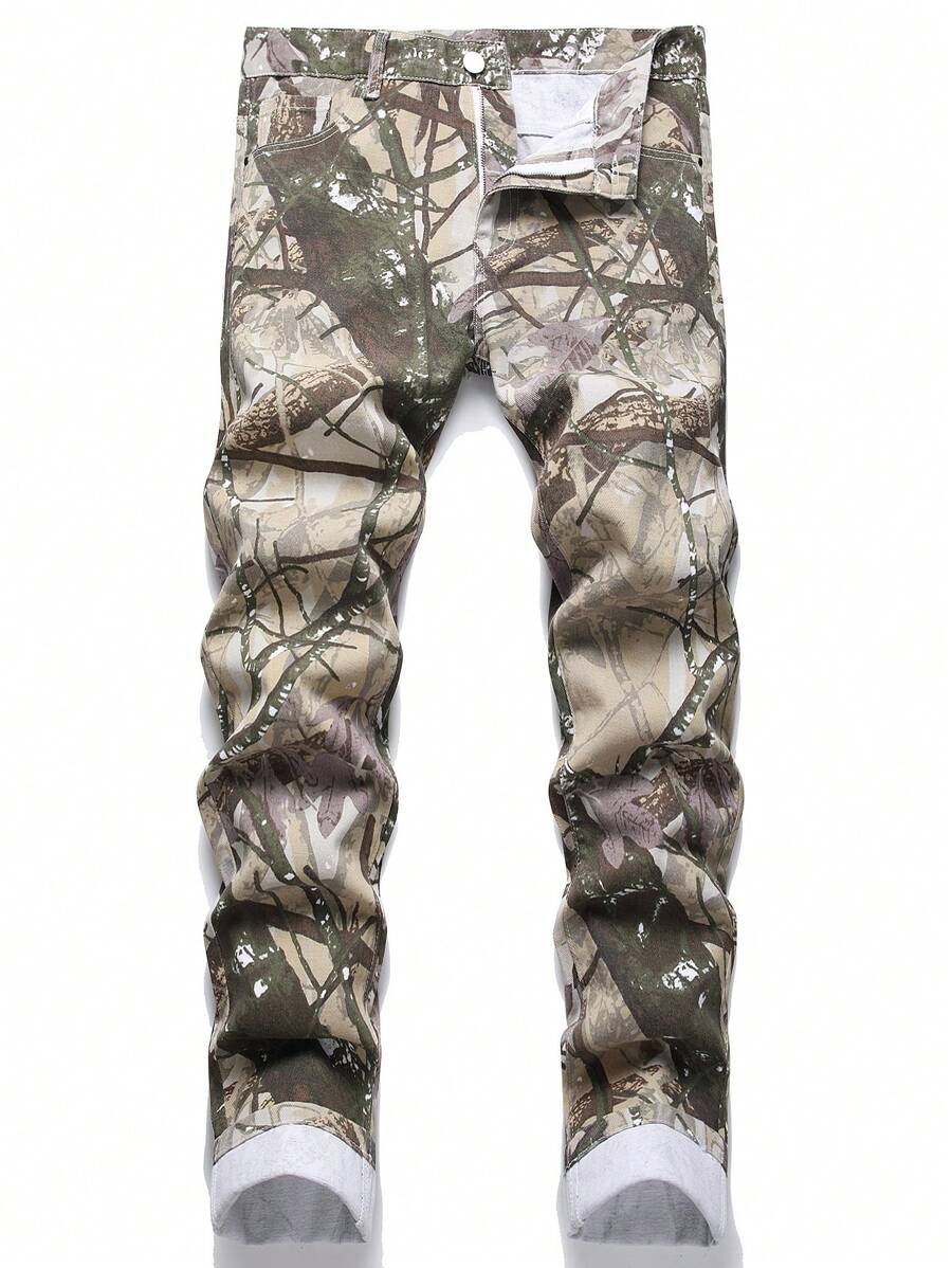 Tween Boy Graphic Print Jeans - Multicolor - View 1