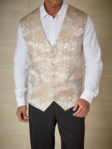 Manfinity AFTRDRK Men Plus Floral Print Waistcoat Without Shirt