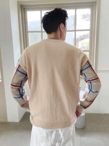 Claim Dot 男士格紋圓領毛衣 - 彩色 - 查看 2