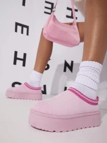 SHUZIA Botas de plataforma con tobillo con decoración de piedras rhinestone, zapatos de vacaciones de Navidad, otoño, invierno, Año Nuevo, Día de San Valentín, verano y regalos del Día de San Valentín