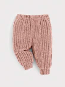 SHEIN 女嬰荷葉邊T恤和褲子＆ 頭巾 - 粉色 - 查看 6