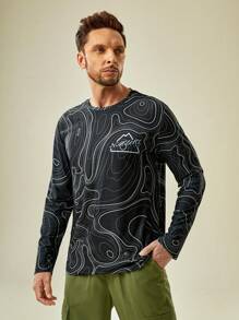 In My Nature Herren Outdoor T-Shirt mit Allover Print
