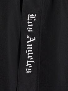 Manfinity Homme Hommes 1 Pièce Veste À Fermeture Éclair Imprimée De Lettres - Noir - Voir 7
