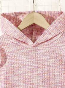 SHEIN Ragazza Tween Maglietta e Leggings space dye con cappuccio