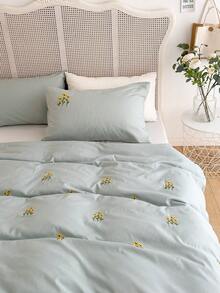 3 piezas Set colcha con bordado - Verde - Ver 6