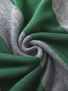 Claim Dot 男士大尺碼拼色長袖毛衣 - 彩色 - 查看 7