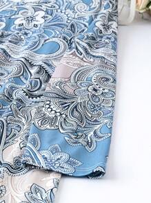 SHEIN LUNE Hơn In hoa Paisley Đầm - Màu xanh nhạt - Xem 5