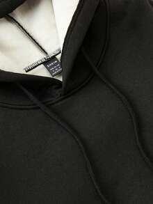 SHEIN LUNE Túi  Lót nhiệt Hoodie - màu đen - Xem 8