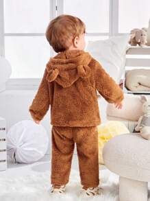 Đứa bé trai Thiết kế tai 3D áo có mũ Áo Teddy Jackets
   & Quần - Nhiều màu - Xem 5