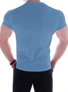 Manfinity Sport Corelite Manfinity Fitness Boyfriend Style Men Letter Graphic Sports Tee  Workout Tops  Workout Tops  Basketball  Back To School Graphic T Shirt Graphic Boyfriend Style Men T Shirt,Gym Clothes Workout Tops Breathable