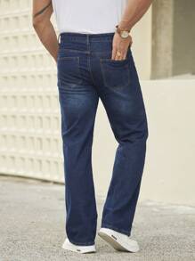 Manfinity Homme Men's Straight-leg Jeans With Side Pockets