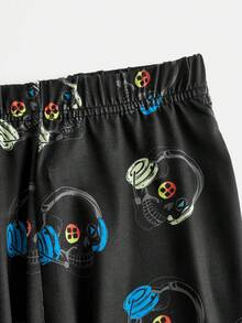 SHEIN 少年男孩卡通圖形t卹和褲子緊身睡衣套裝 - 彩色 - 查看 13