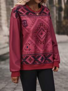 EMERY ROSE In Địa lý Thả vai Áo nỉ - Hồng - Xem 4