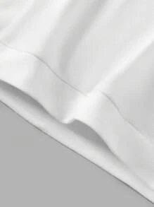 RueChic Men Letter & Cartoon Graphic Hooded Sweatshirt - White - View 4