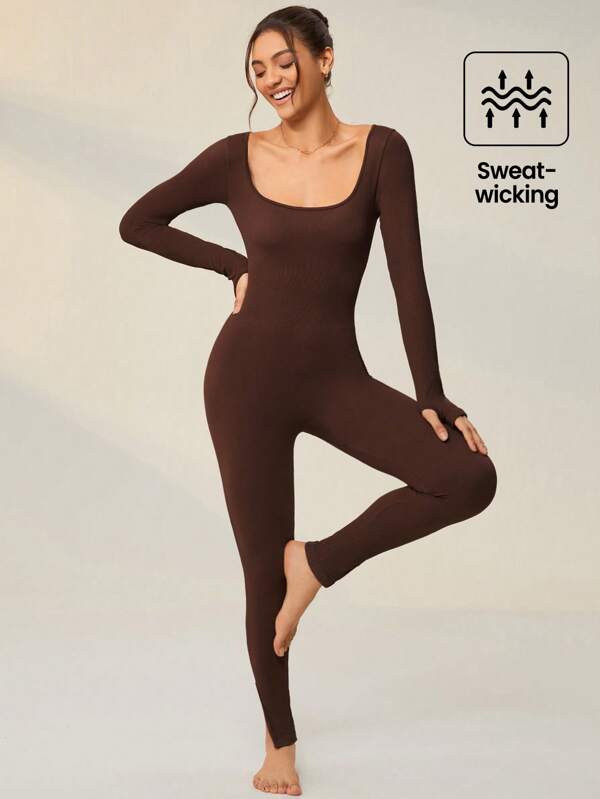 Lifespree Solid Cami Unitard Jumpsuit Without Top