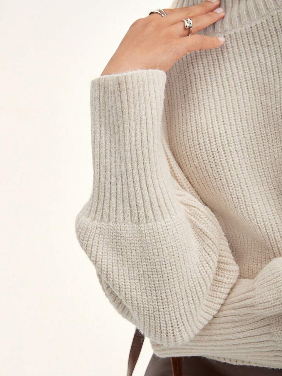 High Neck Raglan Sleeve Sweater,Fall Women Clothes Crop Women Tops