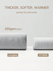 1pc Soft & Cozy Super Plush Duvet Cover Without Pillowcase, Antistastic Fuzzy Comforter Cover With Zipper Closure And Coner Ties,Grey - Grey - View 7