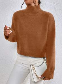 SHEIN LUNE Hoge hals Oversized Truien