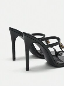 CUCCOO SZL 女性高跟鞋涼鞋 - 黑色 - 查看 7