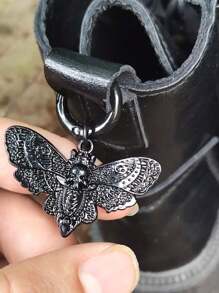 ROMWE Goth 1pair Moth Pendant Shoes Decoration Fall