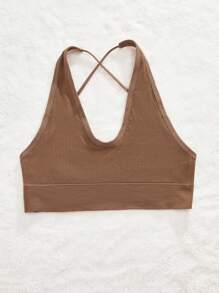 Thánh giá Không lưng Mùa vụ Cơ bản Áo - Cà phê nâu - Xem 5