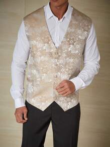Manfinity AFTRDRK Men Plus Floral Print Waistcoat Without Shirt