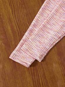 SHEIN Ragazza Tween Maglietta e Leggings space dye con cappuccio