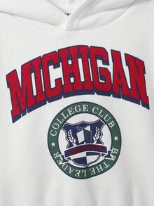 SHEIN Baby Boy Letter Graphic Colorblock Sweatshirt - Multicolor - View 4