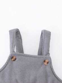 Đứa bé trai Nút phía trước Áo trùm đầu & Tổng thể Jumpsuit - Nhiều màu - Xem 7