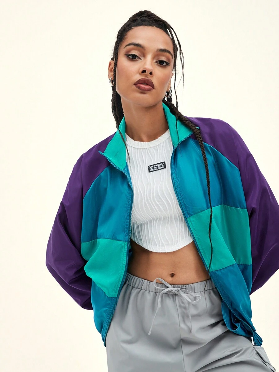 Muchica Chamarra viento de manga raglán - Multicolor - Ver 1