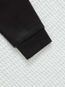 SHEIN Cô Gái Trẻ Nhuộm buộc Đồ họa Chữ cái Áo Hoodie & Quần thể thao - màu đen - Xem 7