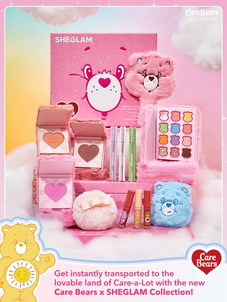 ケアベア　コスメ　メイクボックス　フルセット　化粧品　Care Bears 新品 Care Bears X SHEGLAM コレクション セット 鮮やかな色のアイシャドウ