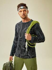 In My Nature Herren Outdoor T-Shirt mit Allover Print