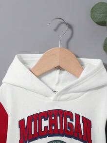 SHEIN Baby Boy Letter Graphic Colorblock Sweatshirt - Multicolor - View 6