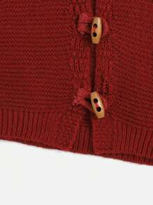 SHEIN Baby Girls Cardigans for Christmas - Burgundy - View 5