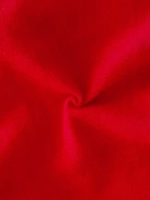 SHEIN 女大童標語和人物圖案落肩袖套頭衫 - 紅色 - 查看 4