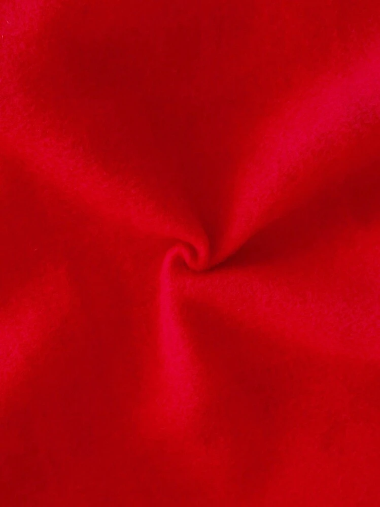 SHEIN 女大童標語和人物圖案落肩袖套頭衫 - 紅色 - 查看 4
