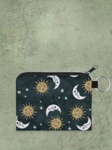 ROMWE Fairycore Hình in mặt trời & mặt trăng Ví tiền xu - Nhiều màu - Xem 1