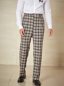 Calvornis Nam Plus In kẻ sọc Túi nghiêng Quần tây - màu đen - Xem 3