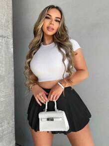 Sirith Solid Pleated Skort