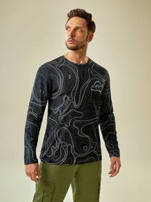 In My Nature Herren Outdoor T-Shirt mit Allover Print