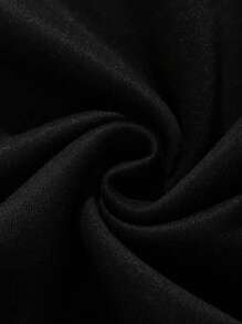 SHEIN LUNE Christmas Hat & Glass Print Drop Shoulder Sweatshirt Pullover Fall Sweatshirt - Black - View 4