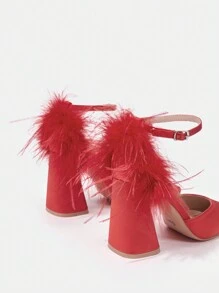 Women's High-Heeled Shoes - Red - View 5