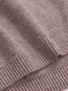 Dazy Star Áo len cổ cao không có áo cánh Thu Đông - Bụi hồng - Xem 3