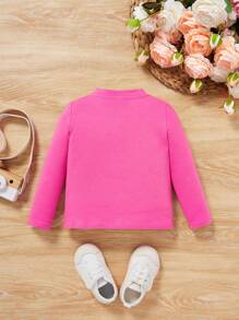 Baby Girl Heart & Slogan Graphic Tee - Hot Pink - View 2